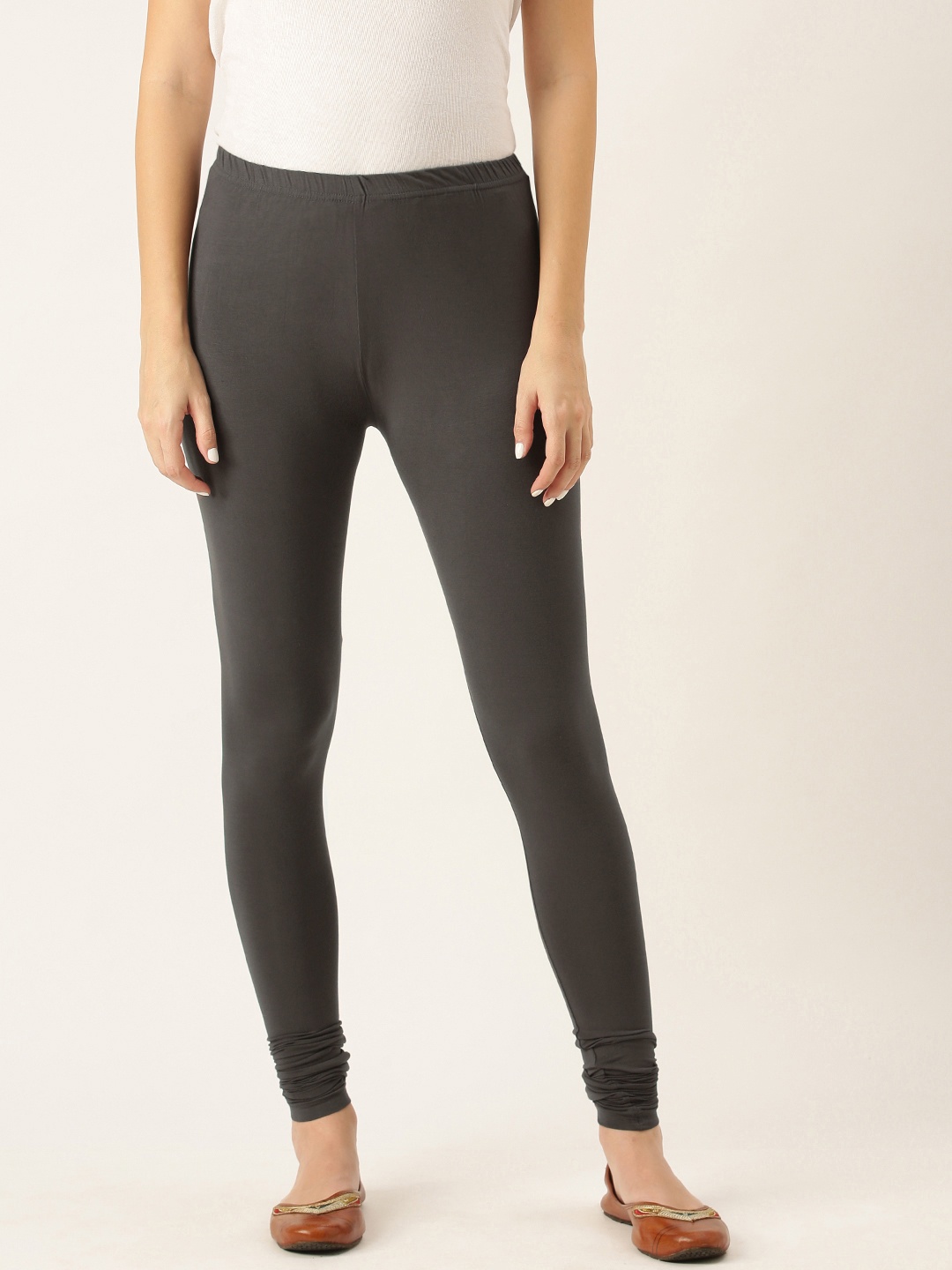 

CHICQUITA Women Grey Fluid With Liva Churidar Leggings