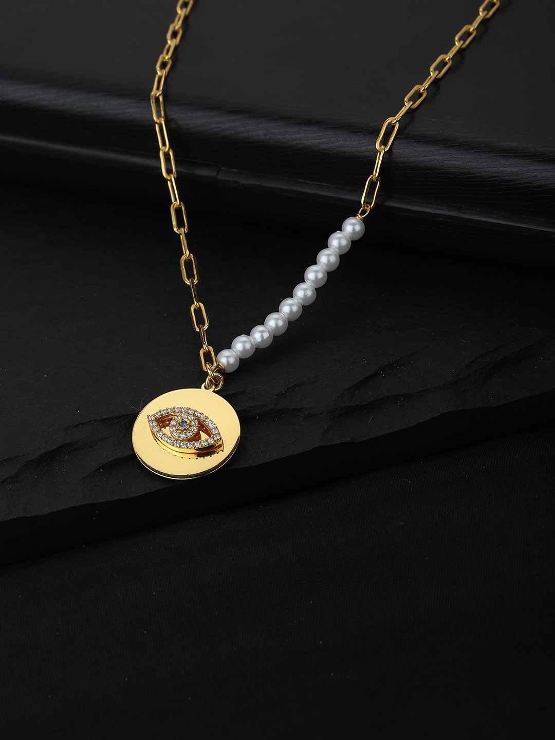 

Carlton London Gold-Plated White Necklace