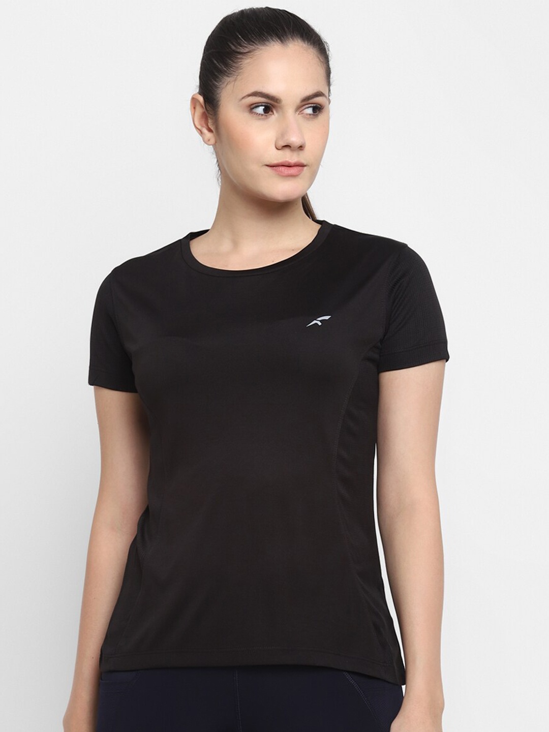 

FURO by Red Chief Women Black Cotton T-shirt