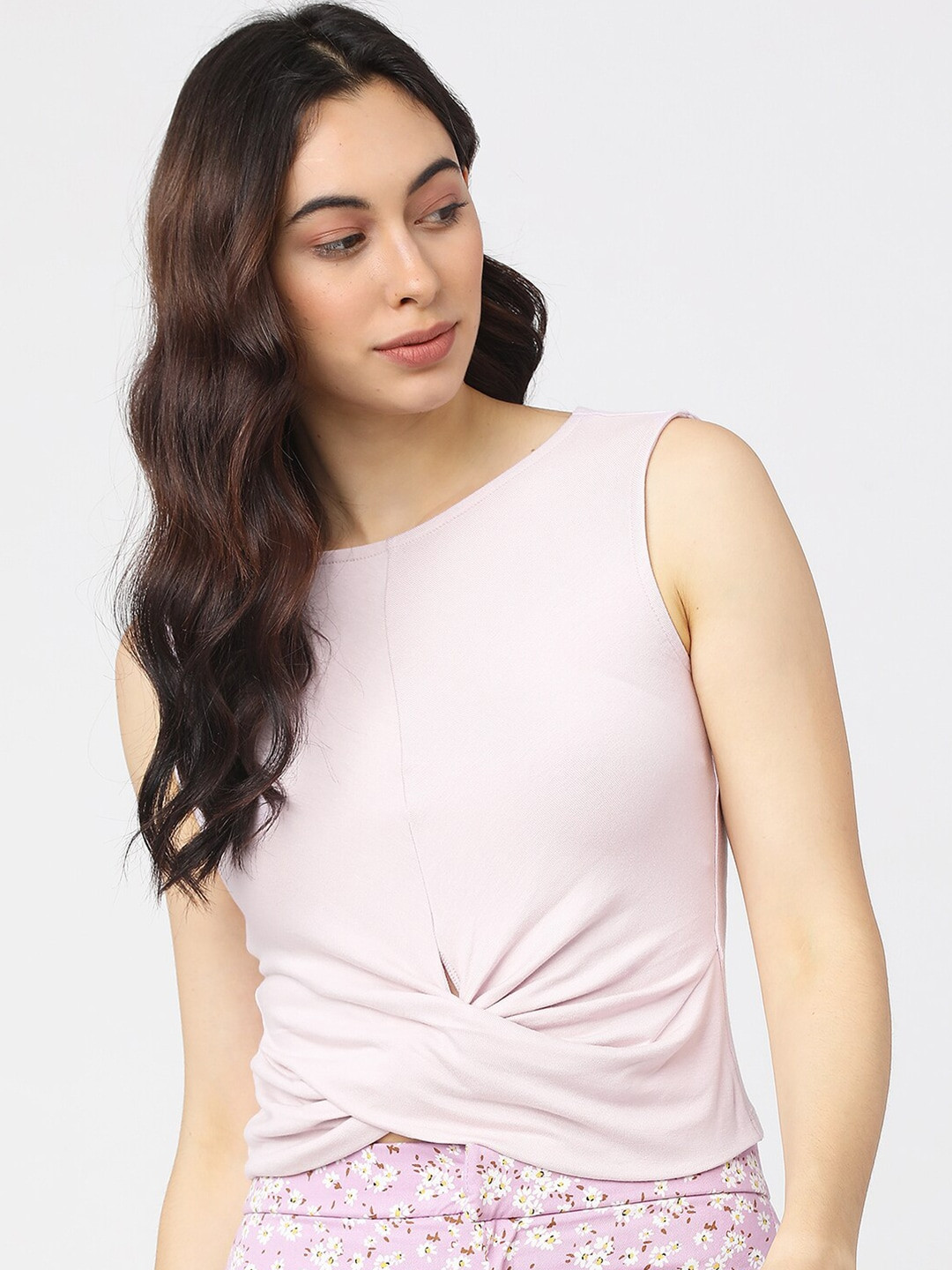 

Tokyo Talkies Purple Regular Crop Top