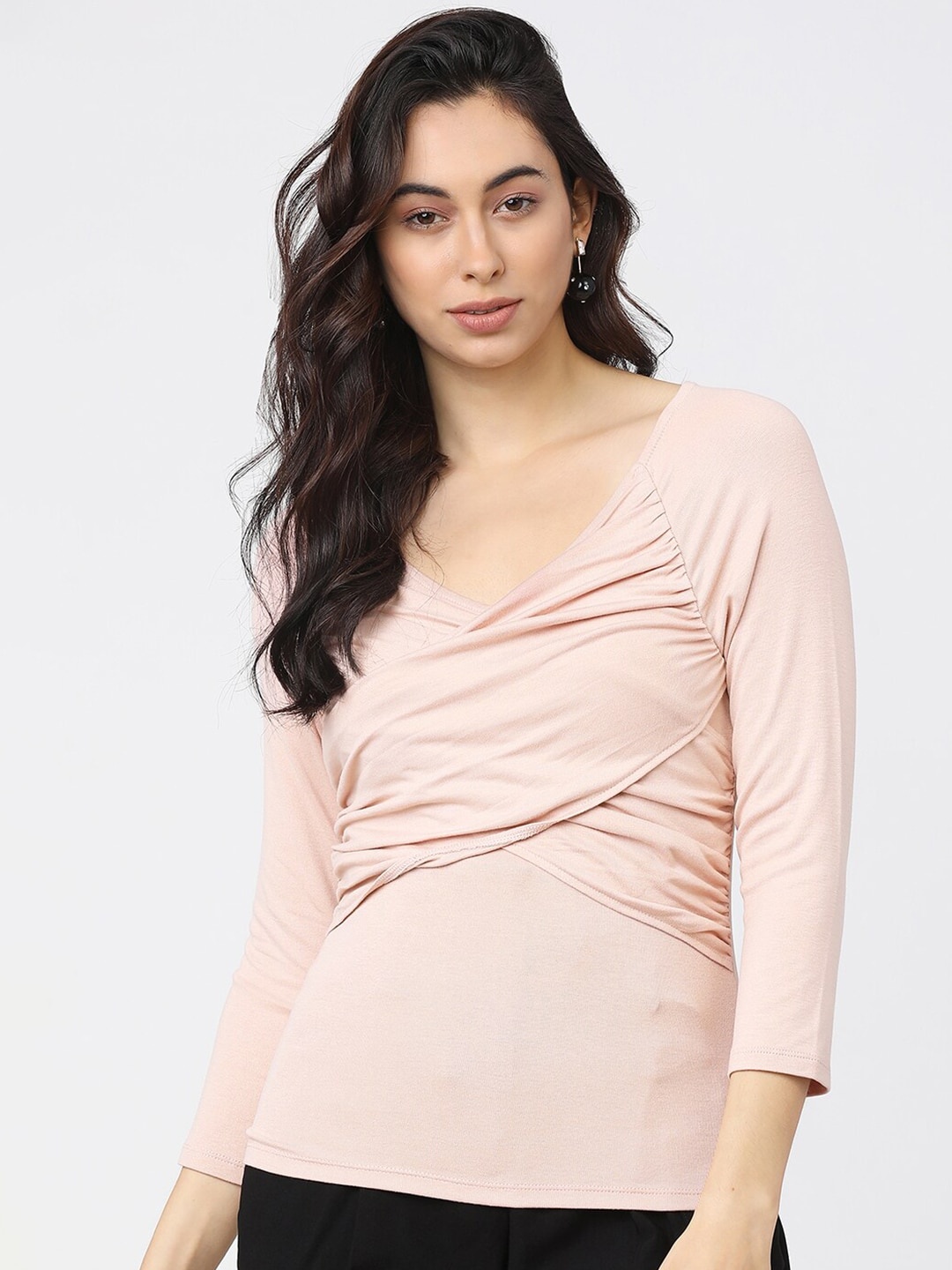 

Tokyo Talkies Pink Wrap Top