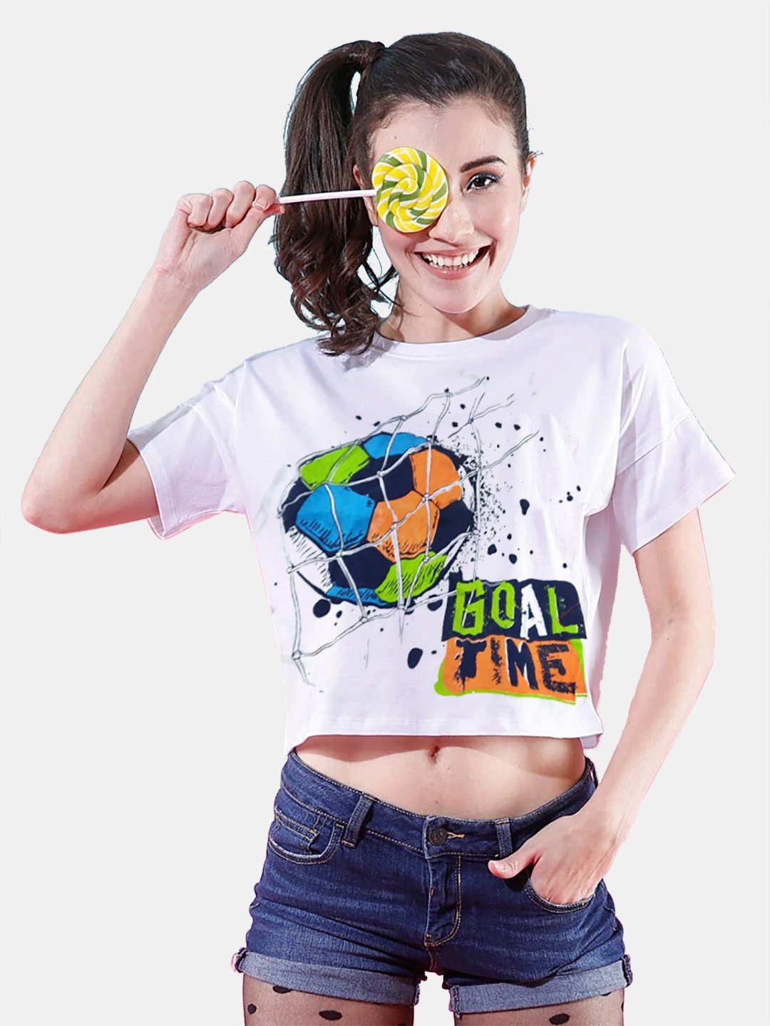 

BonOrganik Women White Printed T-shirt