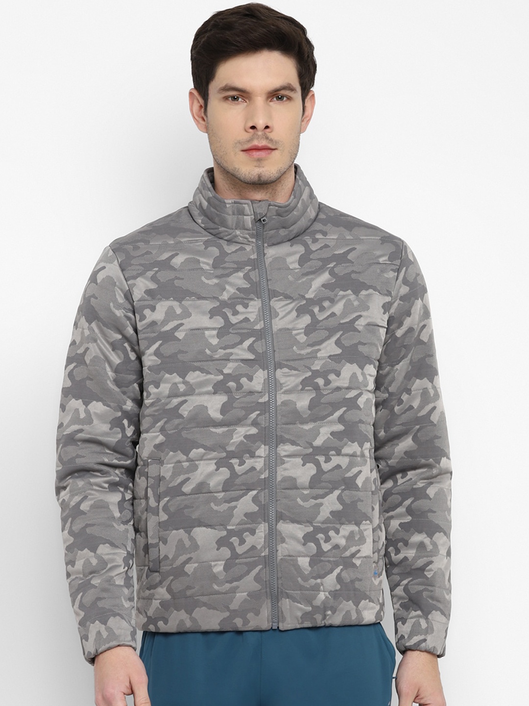 

FURO by Red Chief Men Grey Camouflage Water Resistant Sporty Jacket