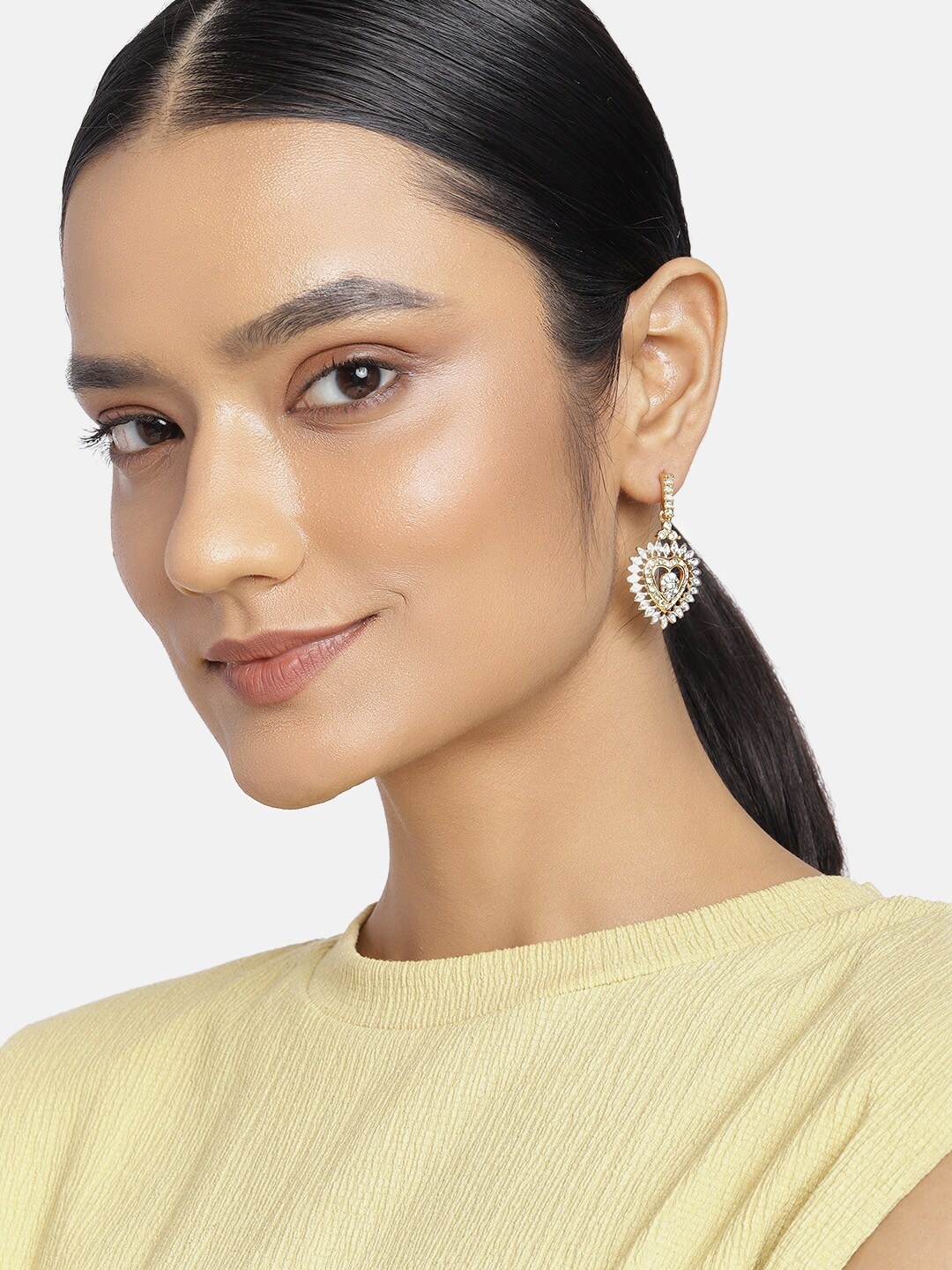 

Estele Gold-Toned & Silver-Toned Contemporary Drop Earrings