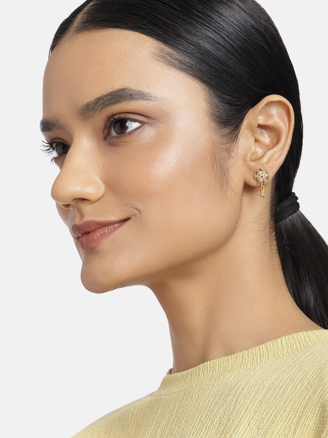

Estele Gold-Toned & Silver-Toned Contemporary Drop Earrings