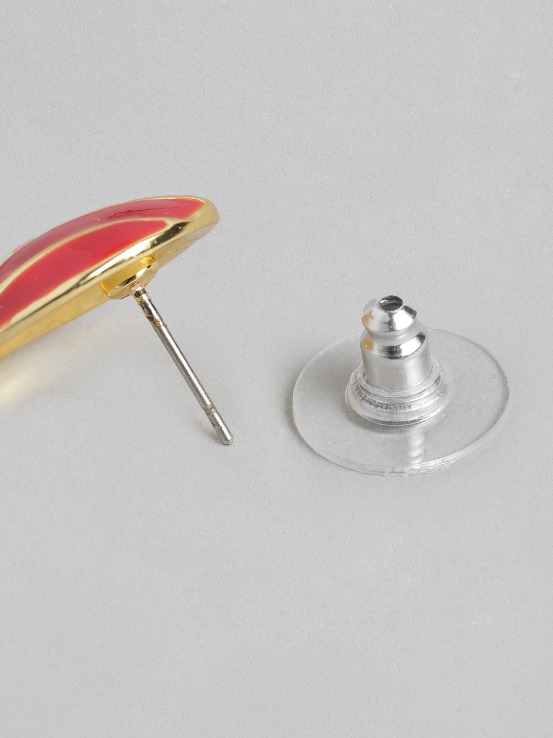 

Estele Women Gold-Toned & Red Circular Studs