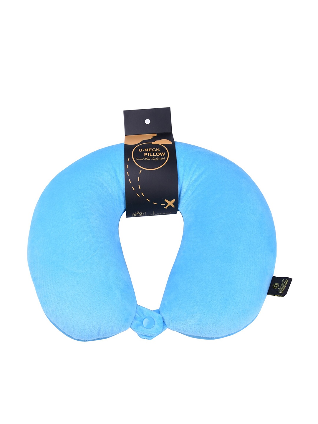 

Lushomes Blue Microbeads Travel Pillow for Neck Rest and Support