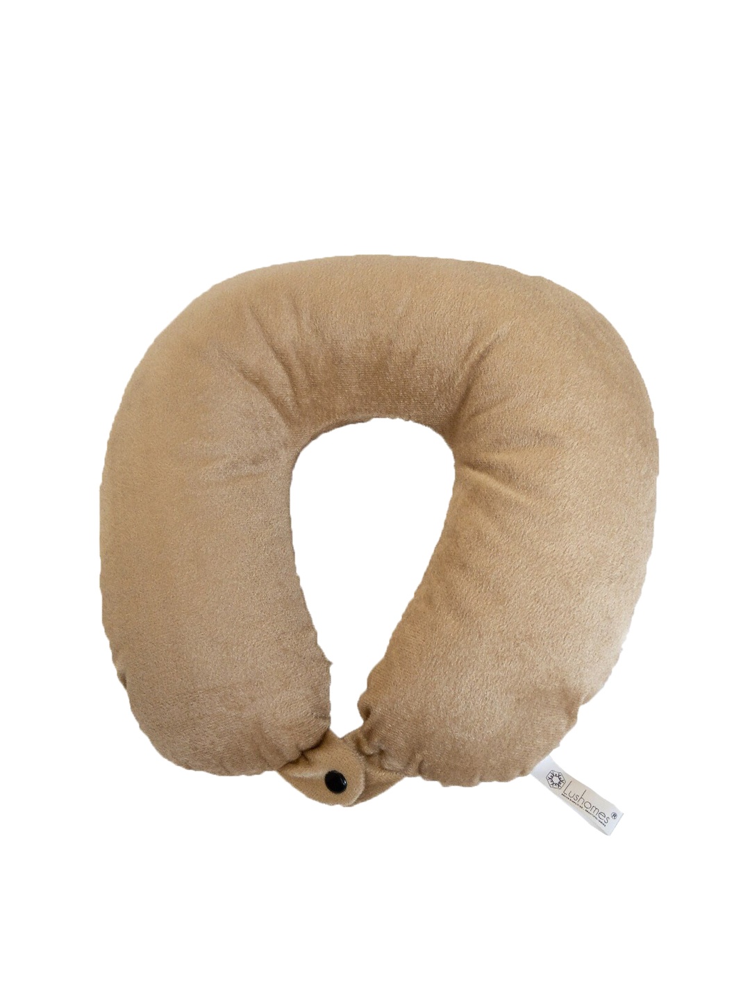 

Lushomes Beige Microbeads Travel Pillow for Neck Rest & Support
