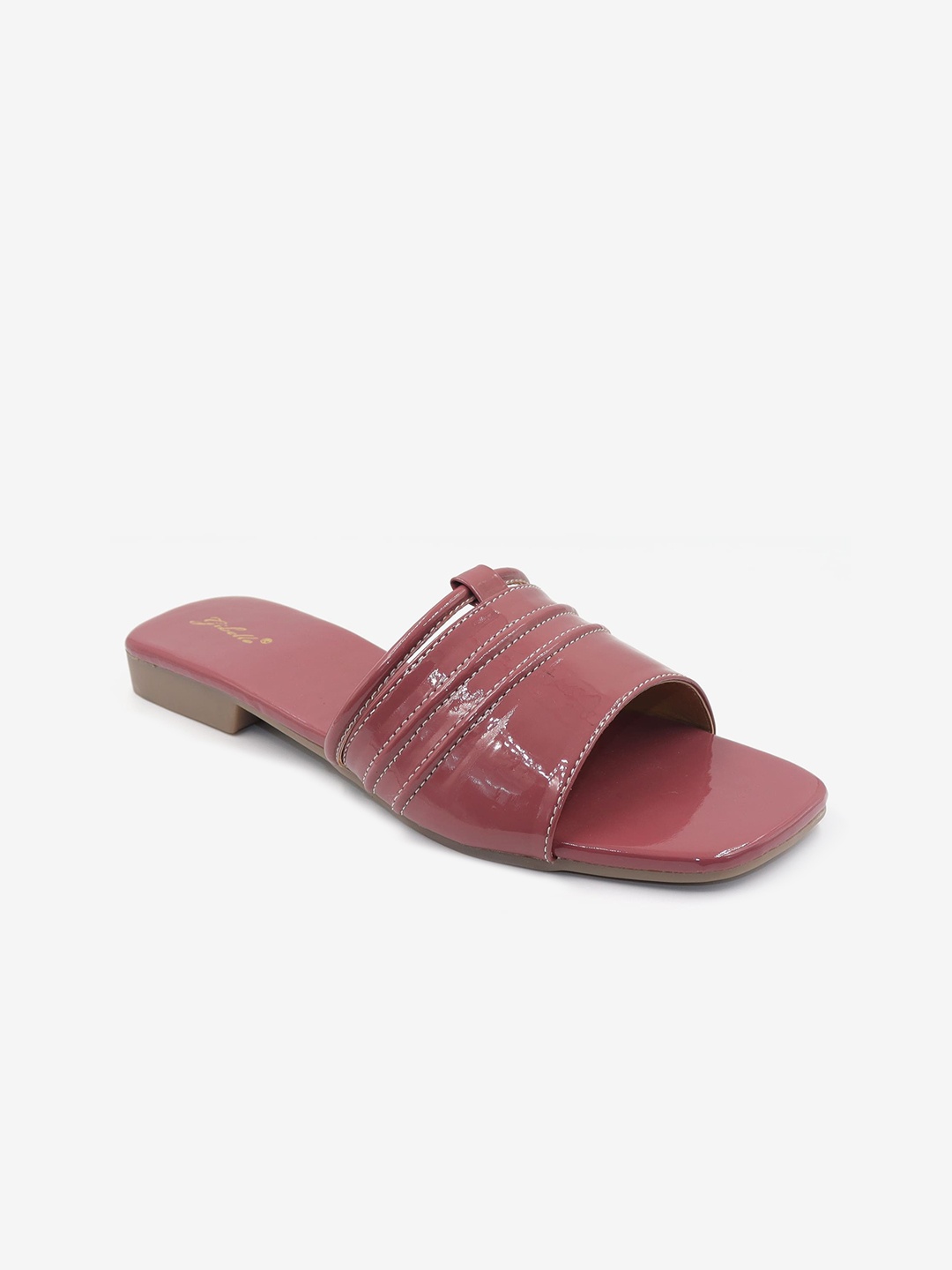 

Gibelle Women Maroon Embellished Open Toe Flats