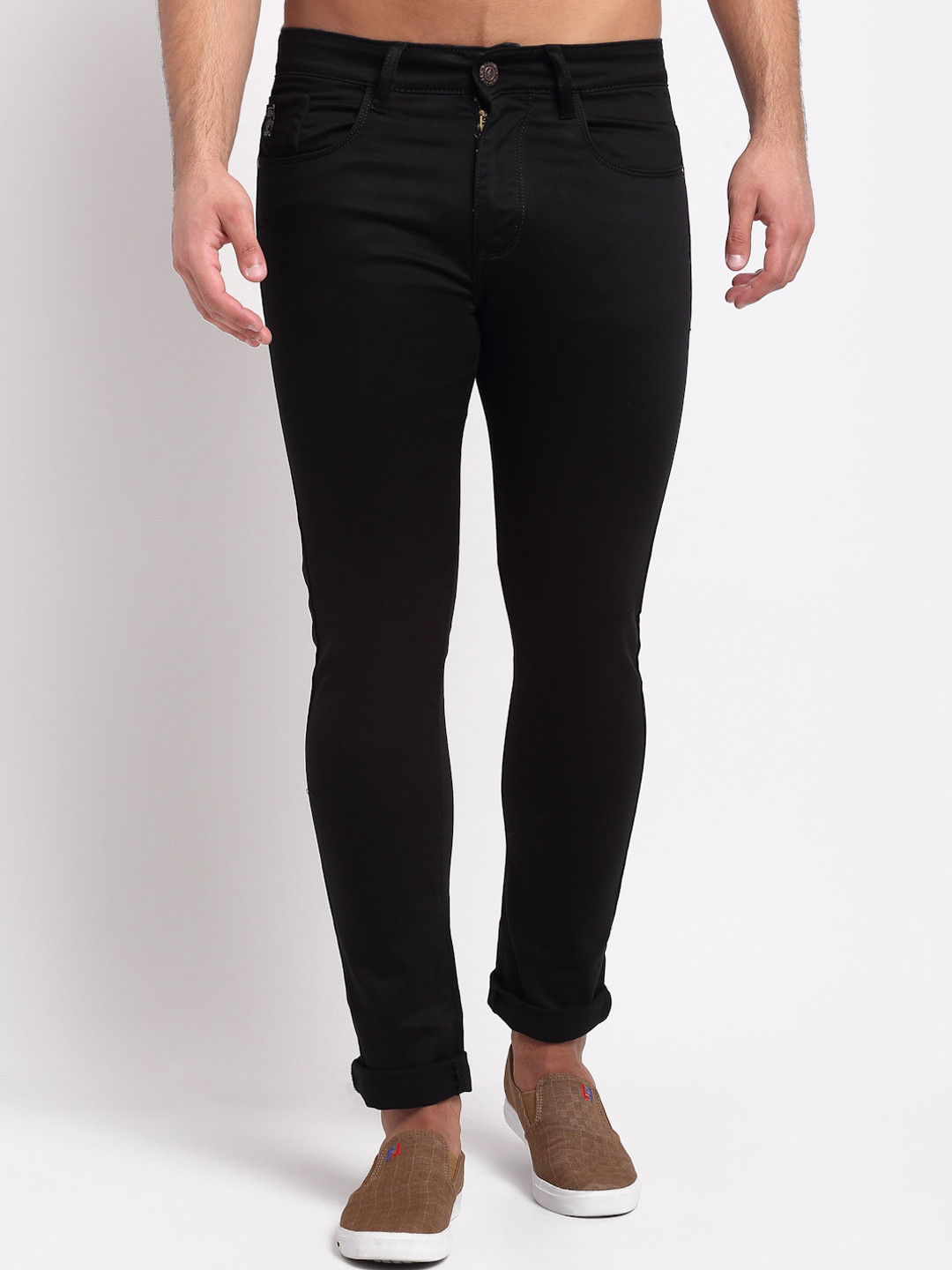 

LOUIS STITCH Men Black Solid Comfort Slim Fit Stretchable Jeans