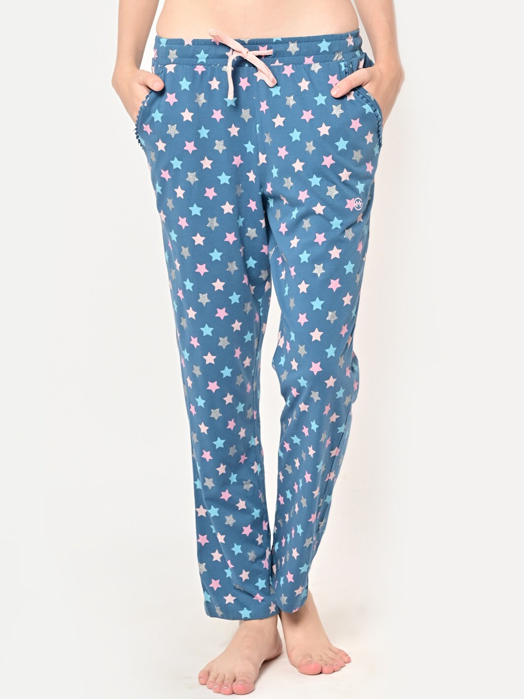 

MAYSIXTY Women Printed Lounge Pants, Blue