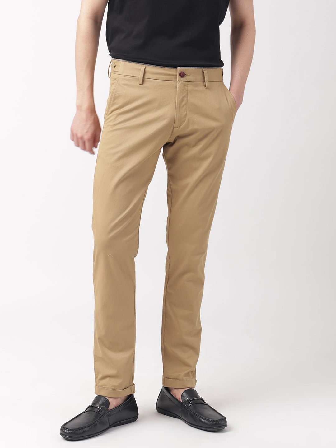 

RARE RABBIT Trews-1 Mid-Rise Khaki Slim Fit Trouser