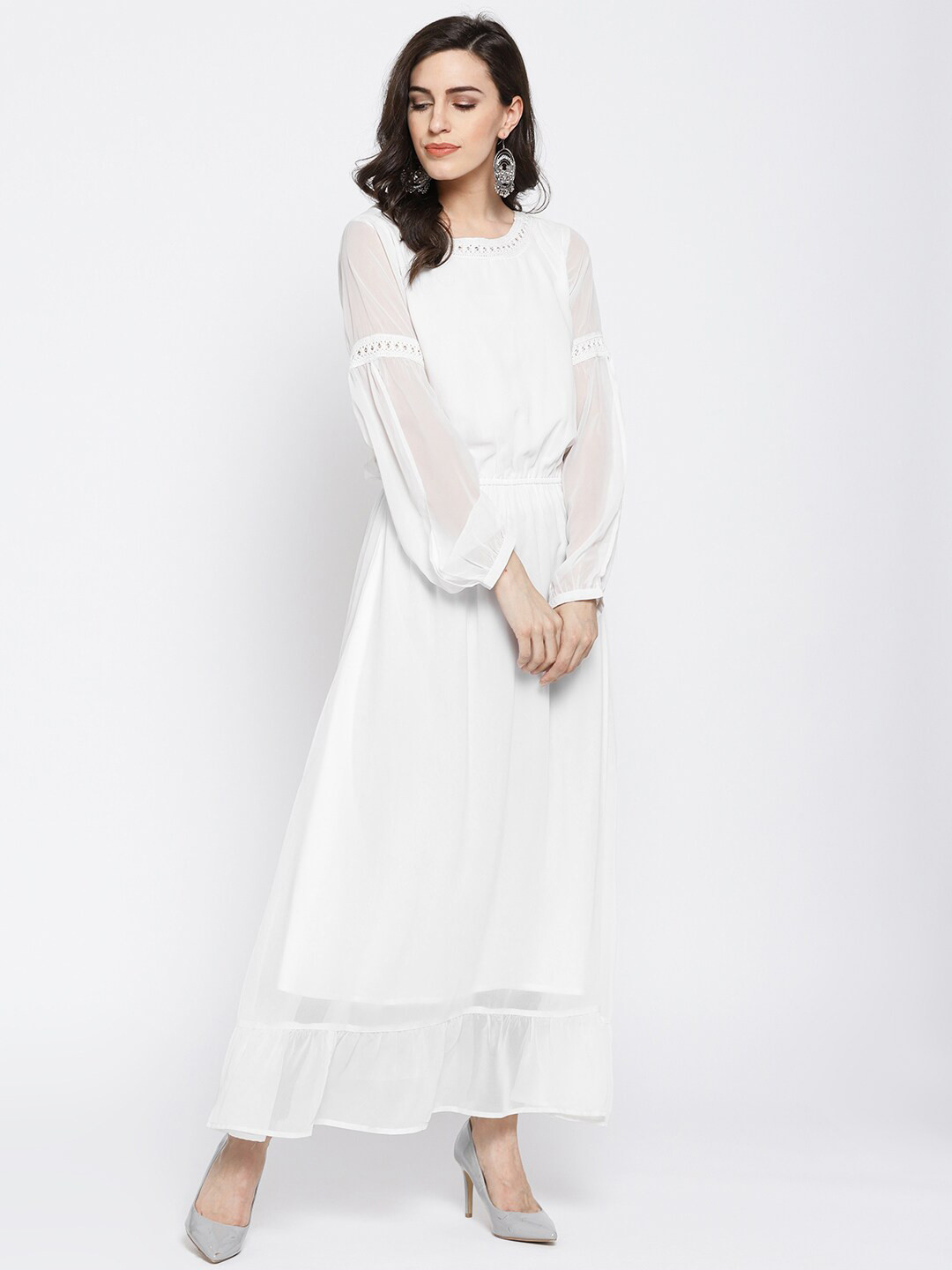 

DODO & MOA White A-Line Maxi Dress
