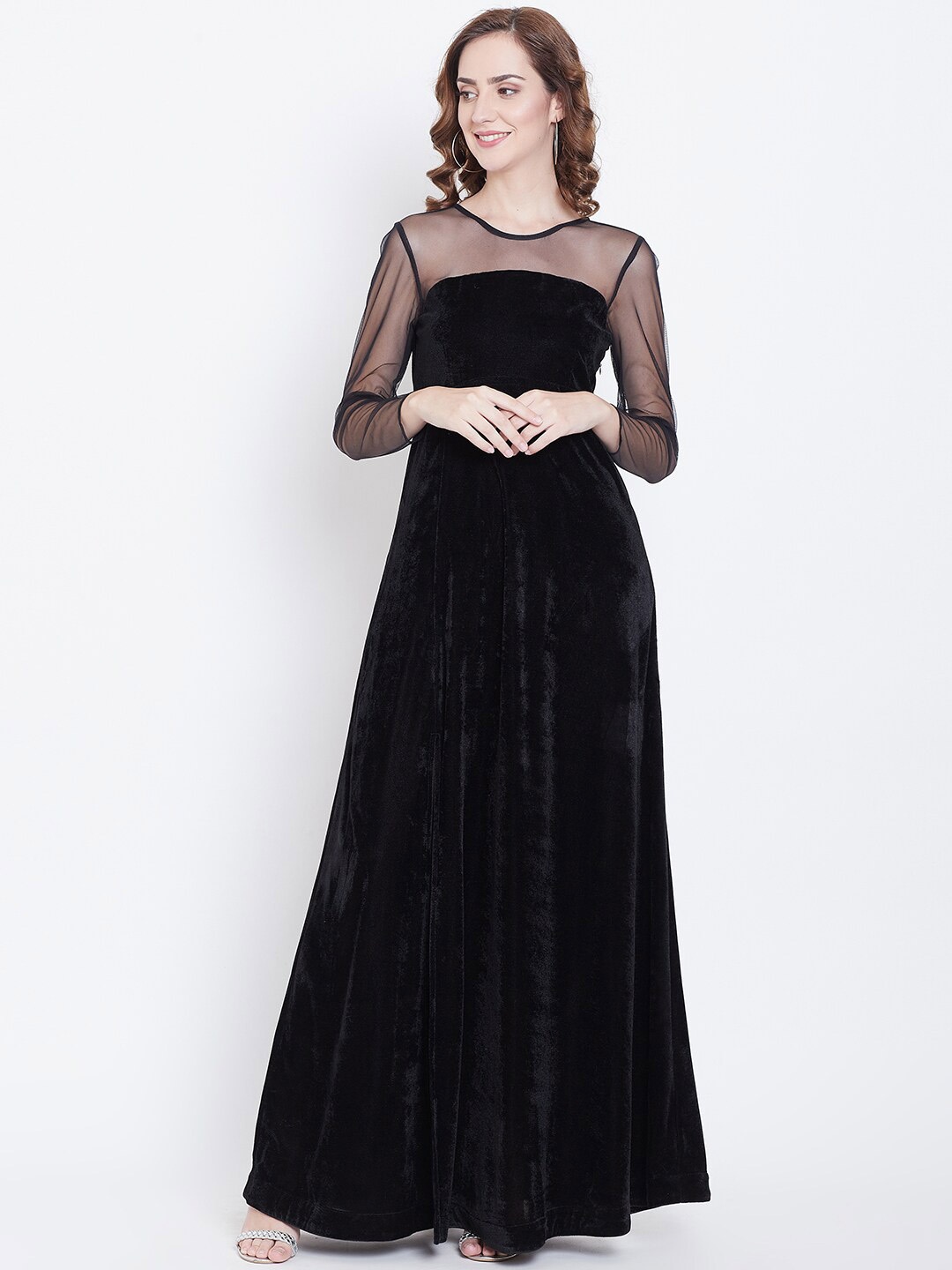 

DODO & MOA Black Velvet Maxi Dress