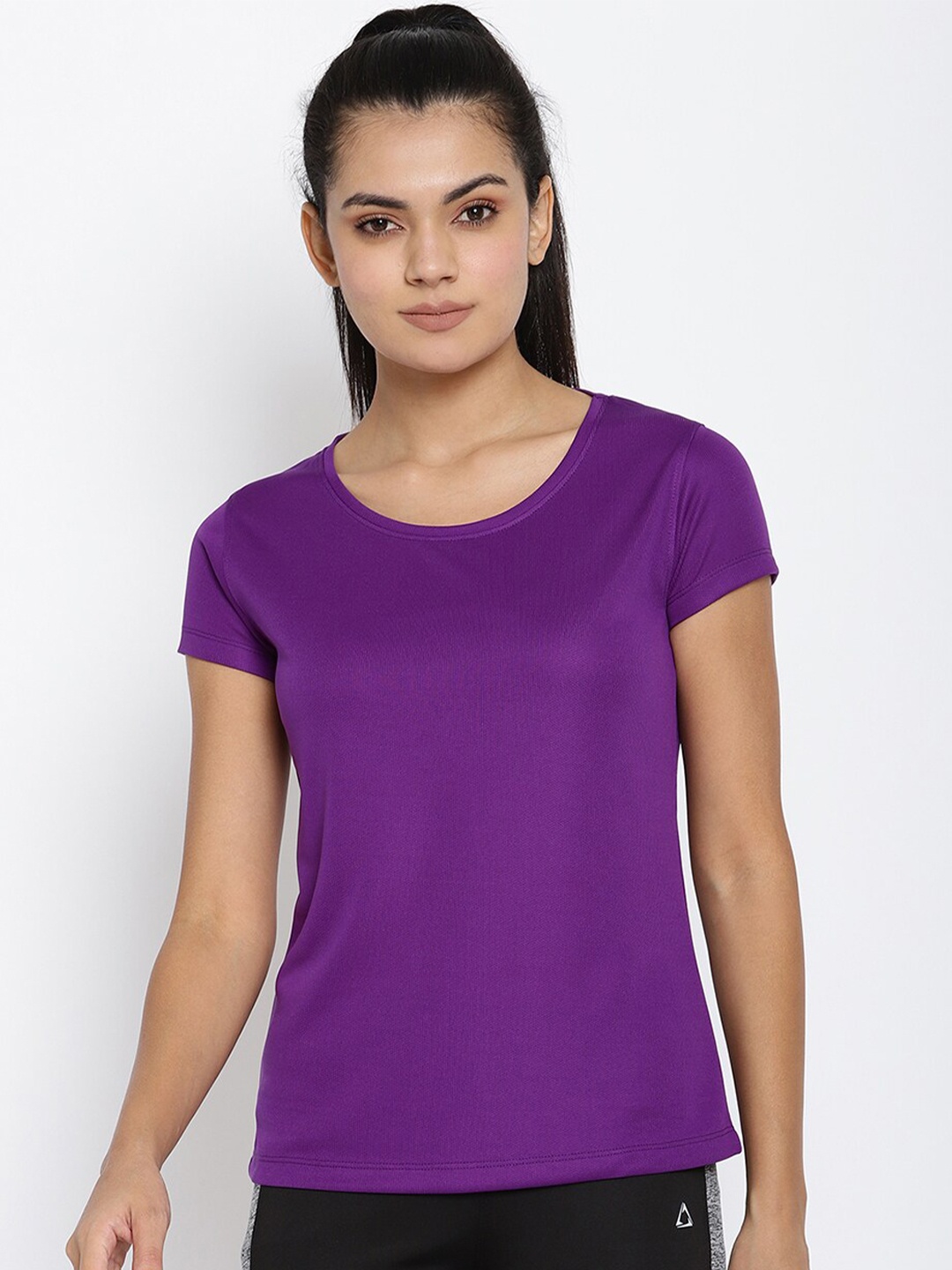 

ScoldMe Women Purple Slim Fit T-shirt