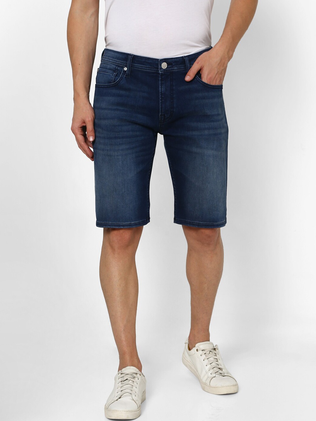 

Jack & Jones Men Blue Low-Rise Denim Shorts