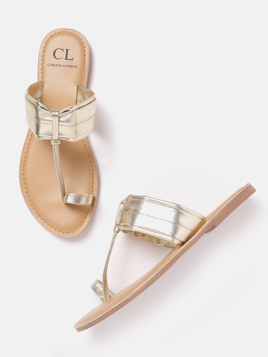 

Carlton London Women One Toe Flats, Gold