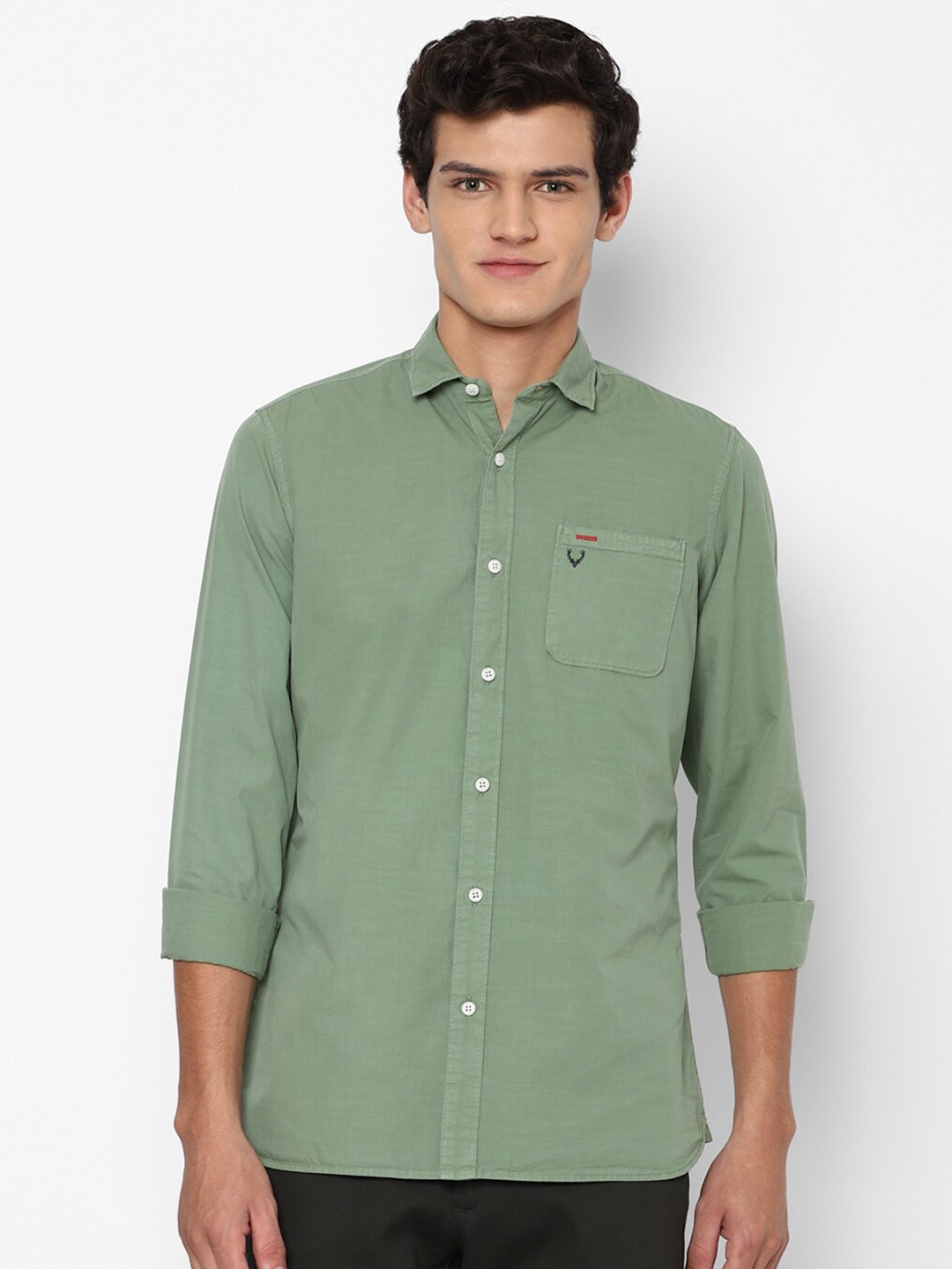 

Allen Solly Sport Men Green Opaque Casual Shirt