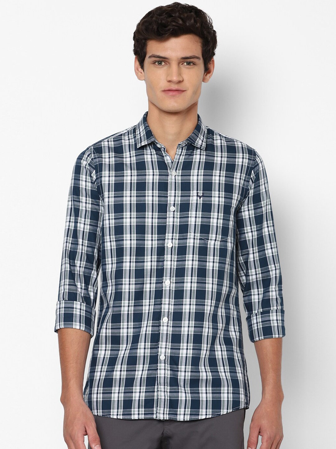

Allen Solly Sport Men Navy Blue Opaque Casual Shirt