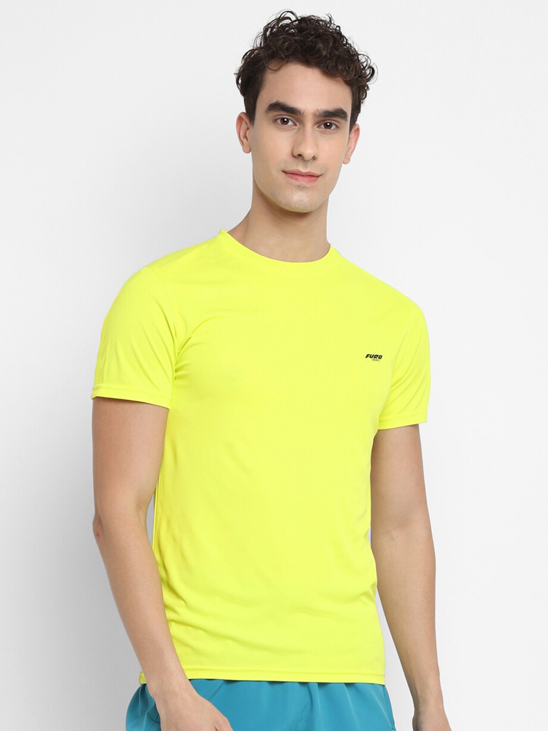 

FURO by Red Chief Men Yellow Cotton T-shirt