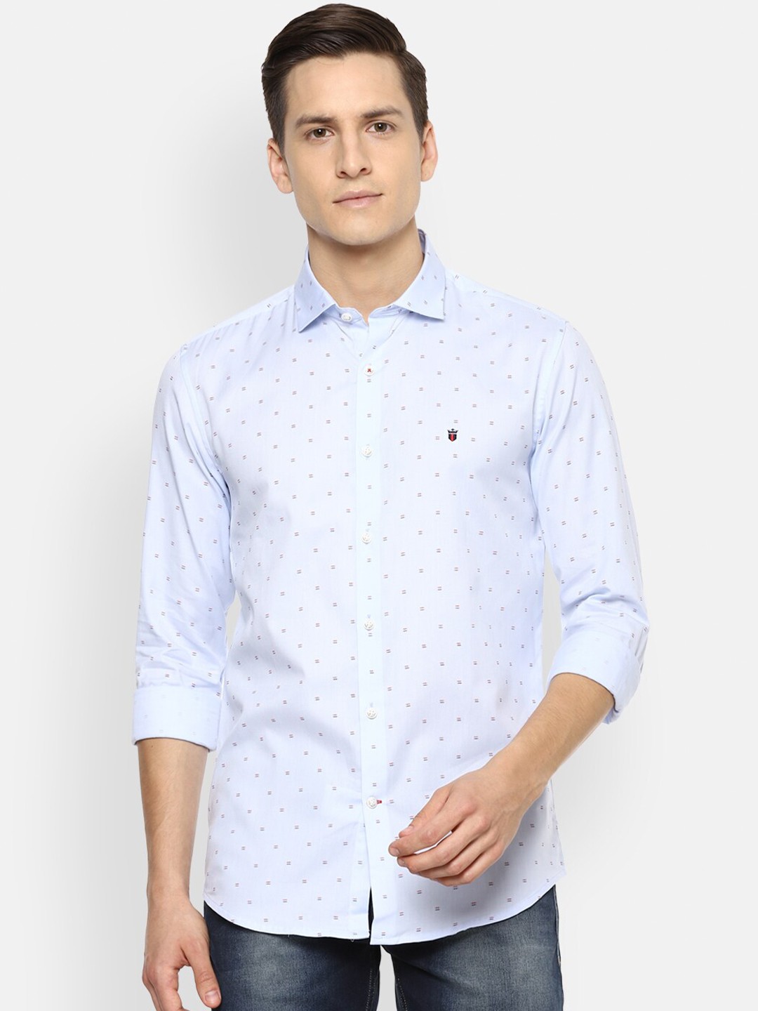

Louis Philippe Sport Men Blue Printed Slim Fit Casual Shirt