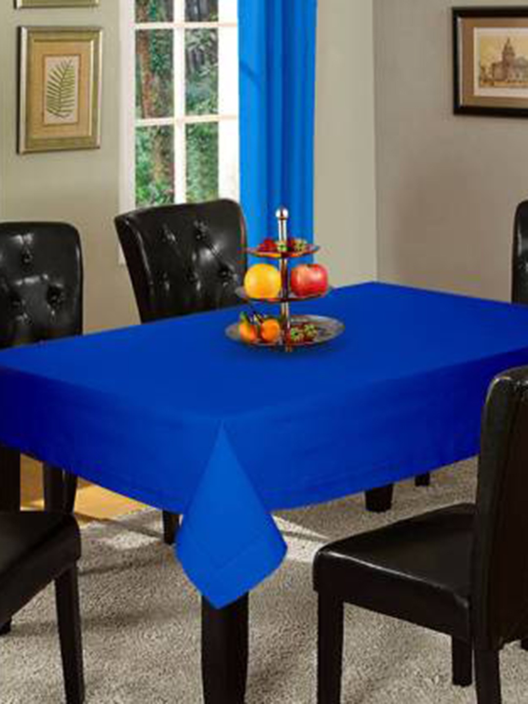 

Lushomes Blue 6 Seater Cotton Table Cloth