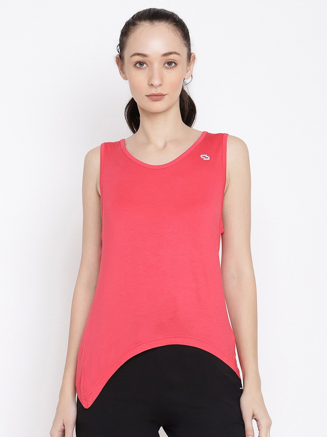 

Spolei Women Pink Cut Outs T-shirt