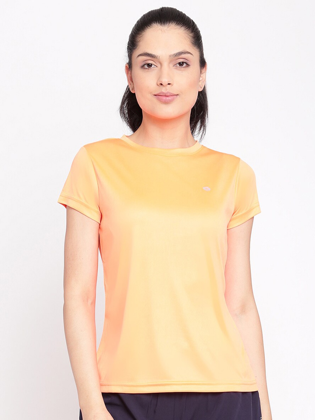 

Spolei Women Orange Solid Outdoor T-shirt