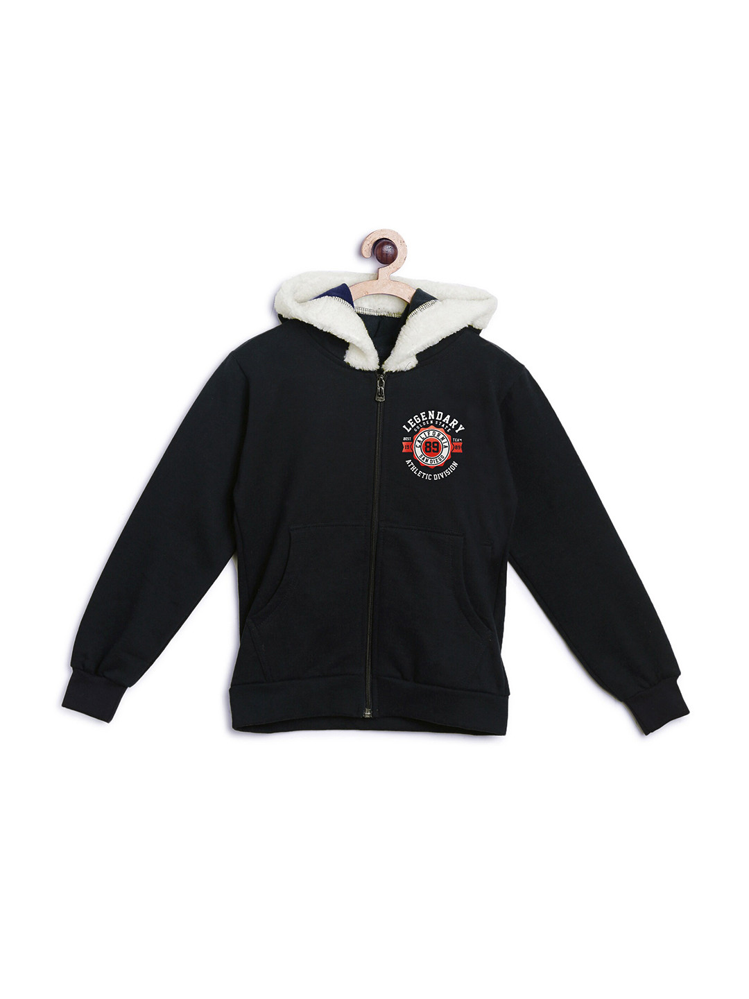 

Fashionable Girls Black Hooded Sweatshirt