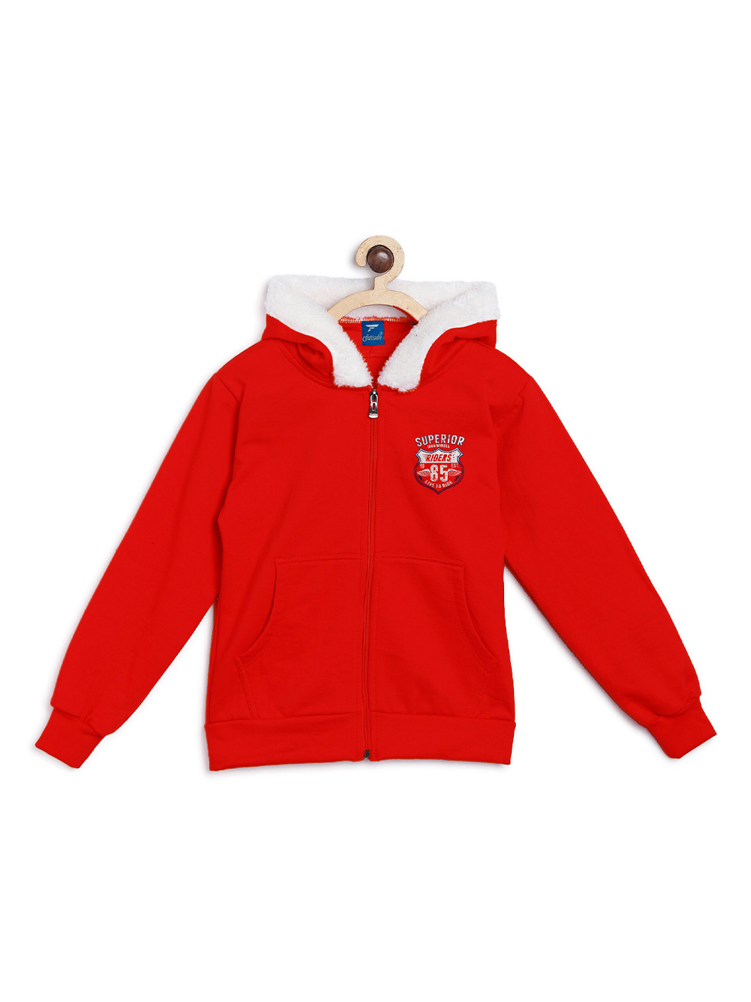 

Fashionable Girls Red Hooded Sweatshirt