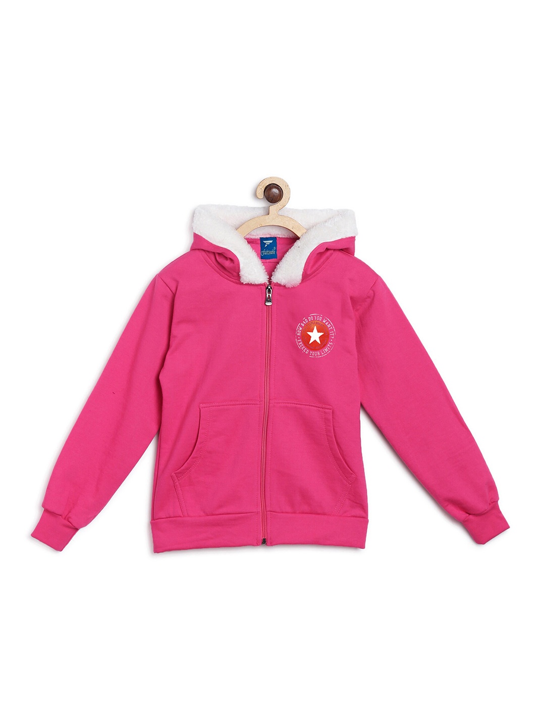 

Fashionable Girls Pink Hooded Sweatshirt