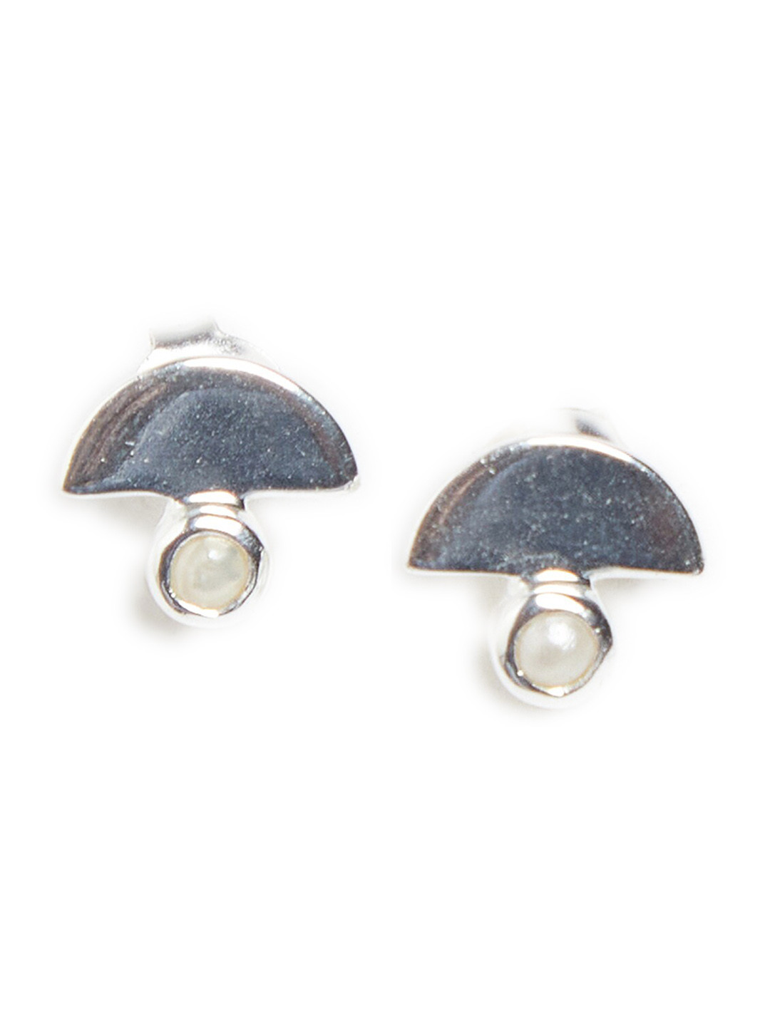 

Fabindia Silver-Toned Contemporary Studs Earrings