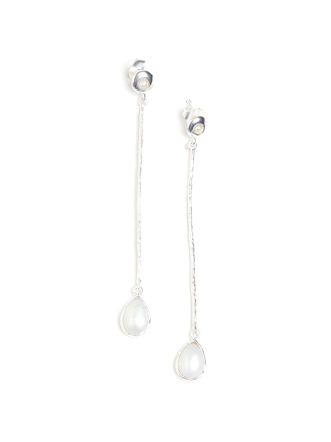 

Fabindia Silver-Toned Contemporary Studs Earrings