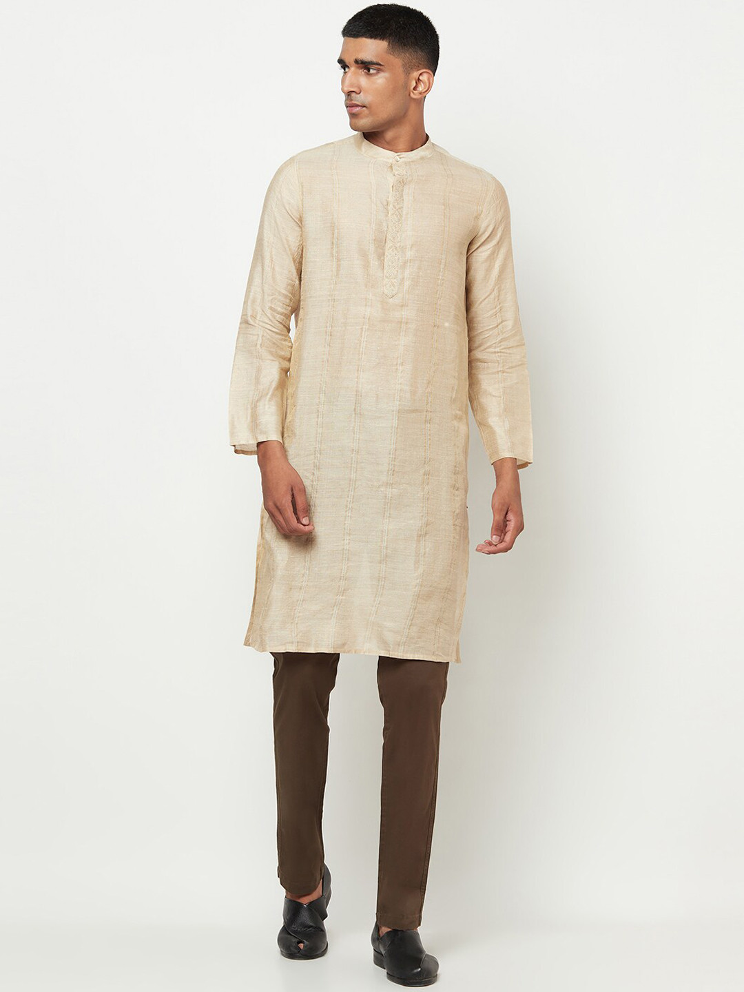 

Fabindia Men Beige Kurta
