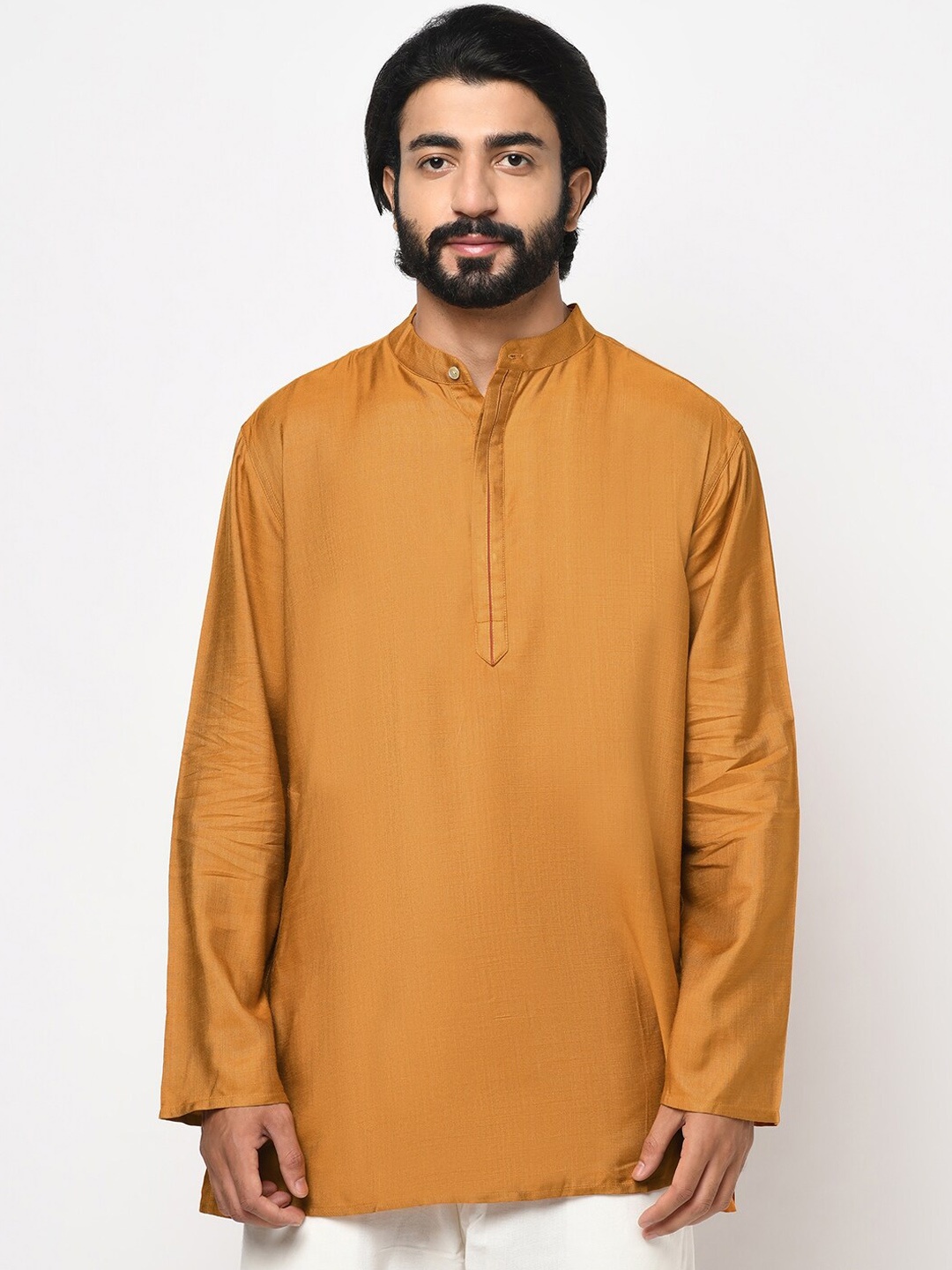 

Fabindia Men Mustard Yellow Kurta