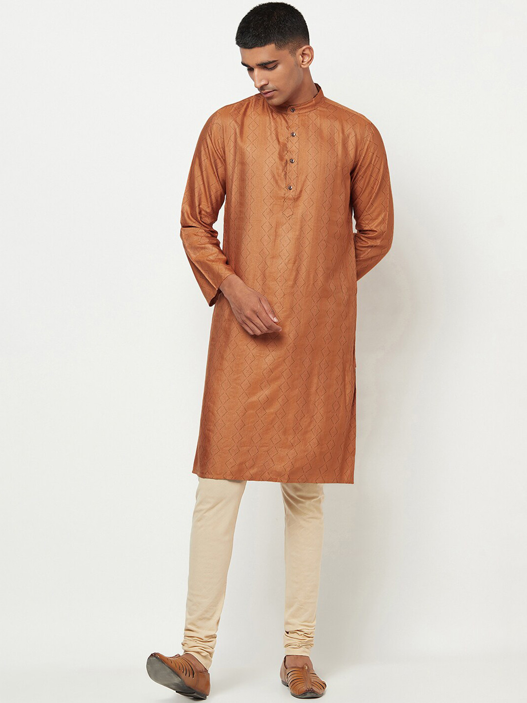 

Fabindia Men Orange Kurta