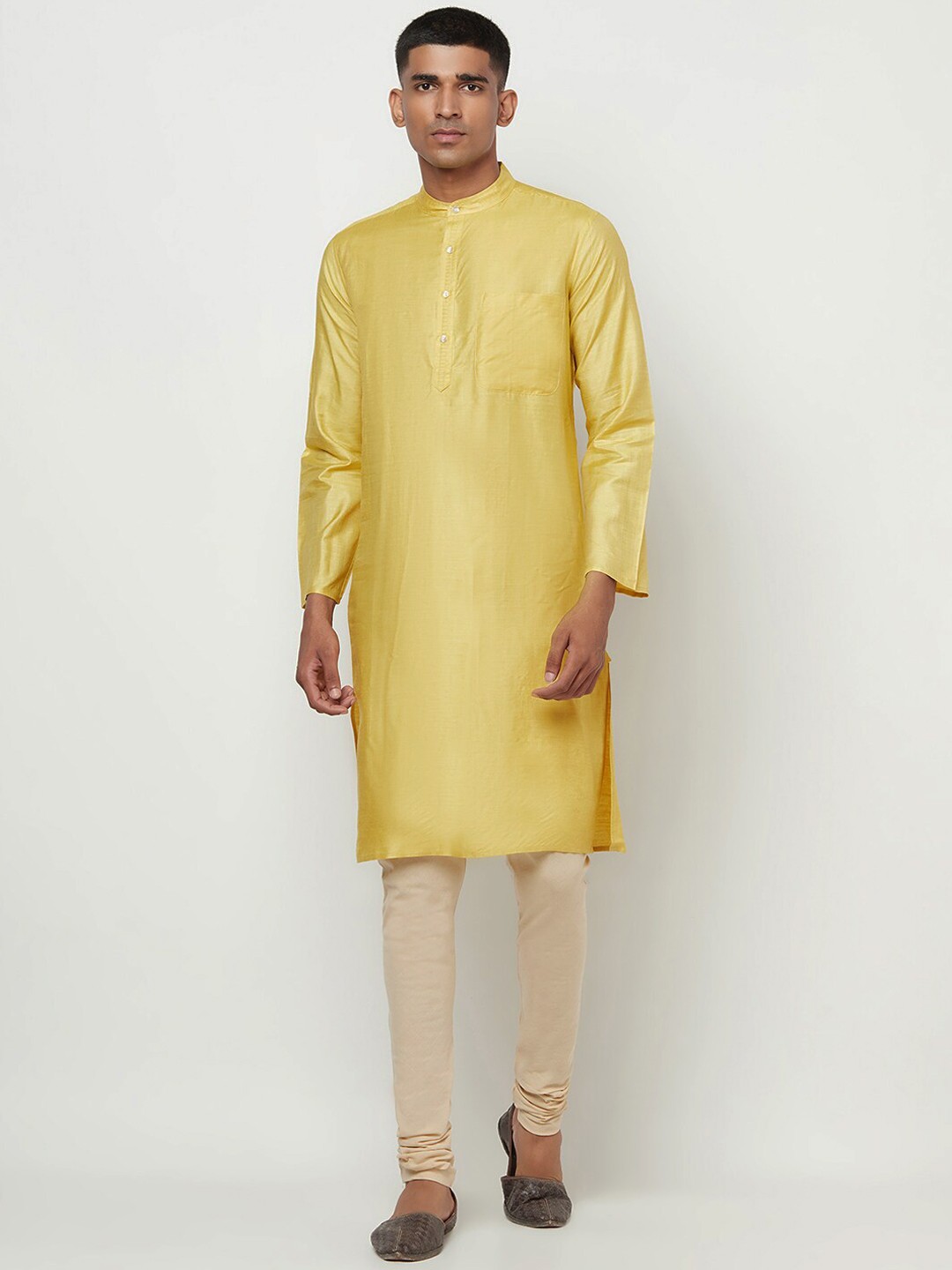 

Fabindia Men Yellow Kurta