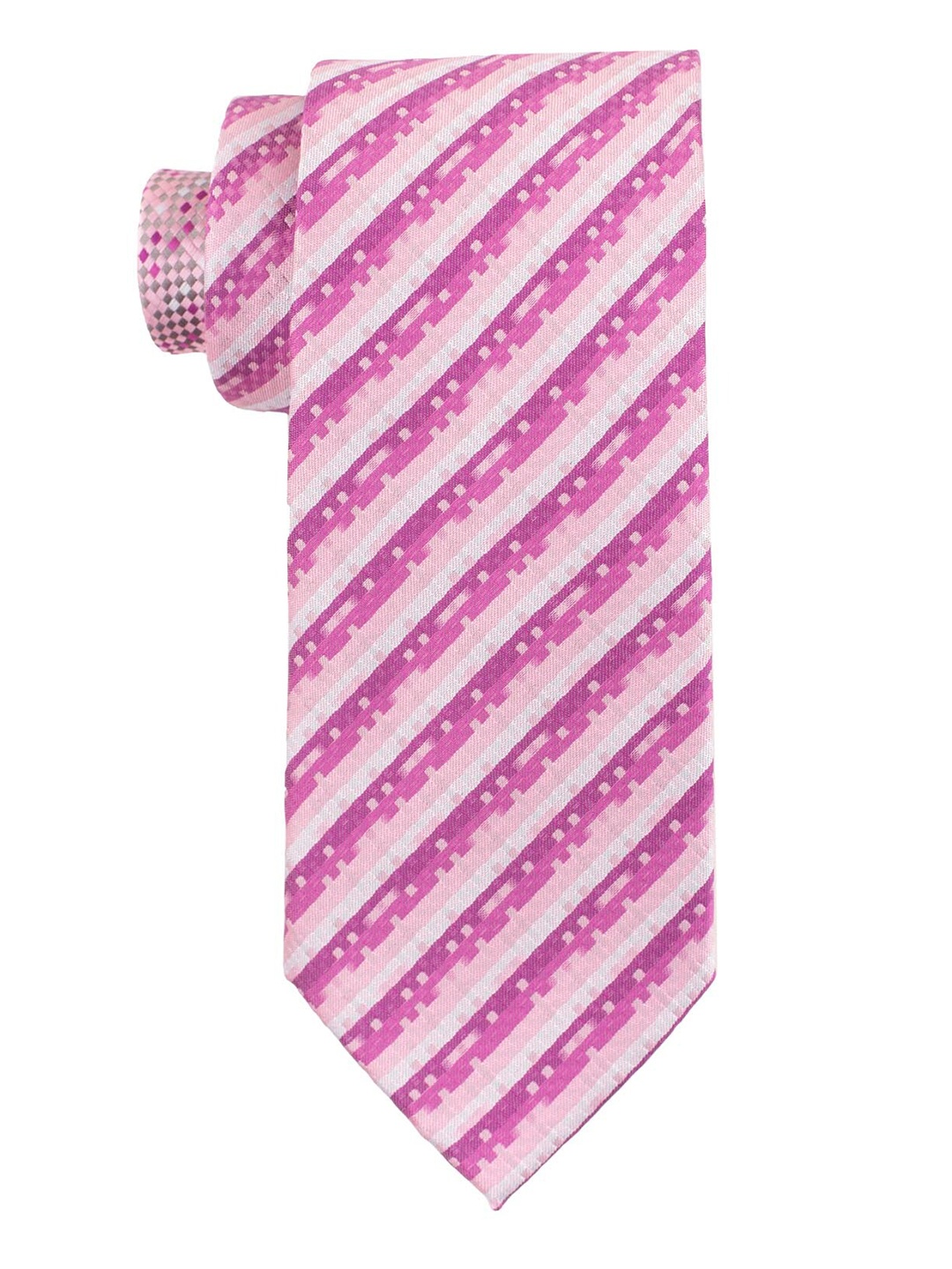 

The Tie Hub Men Purple & Pink Striped Broad Tie