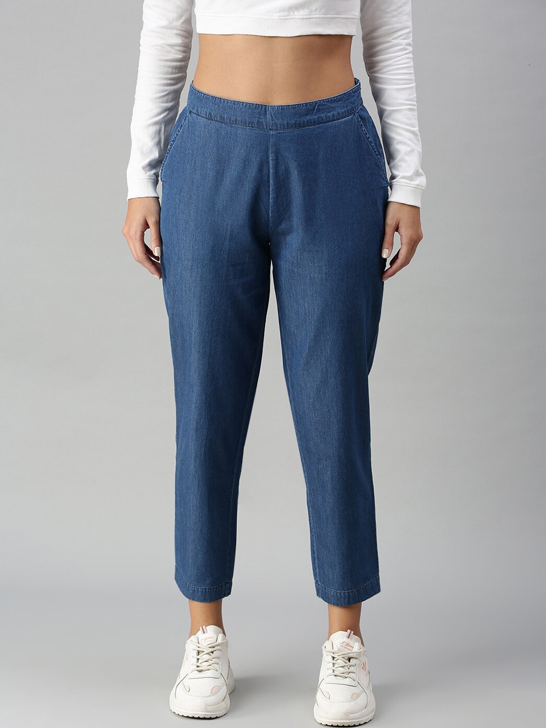 

De Moza Women Blue Denim Trousers