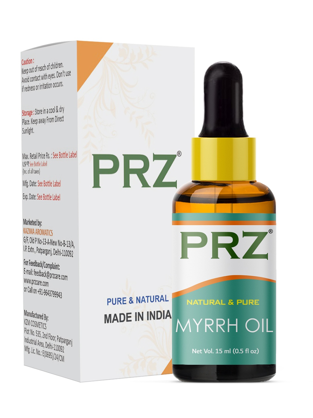 

PRZ Natural & Pure Myrrh Essential Oil - 15 ml, Yellow