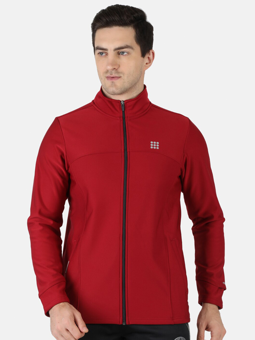 

rock.it Men Maroon Solid Sweatshirt