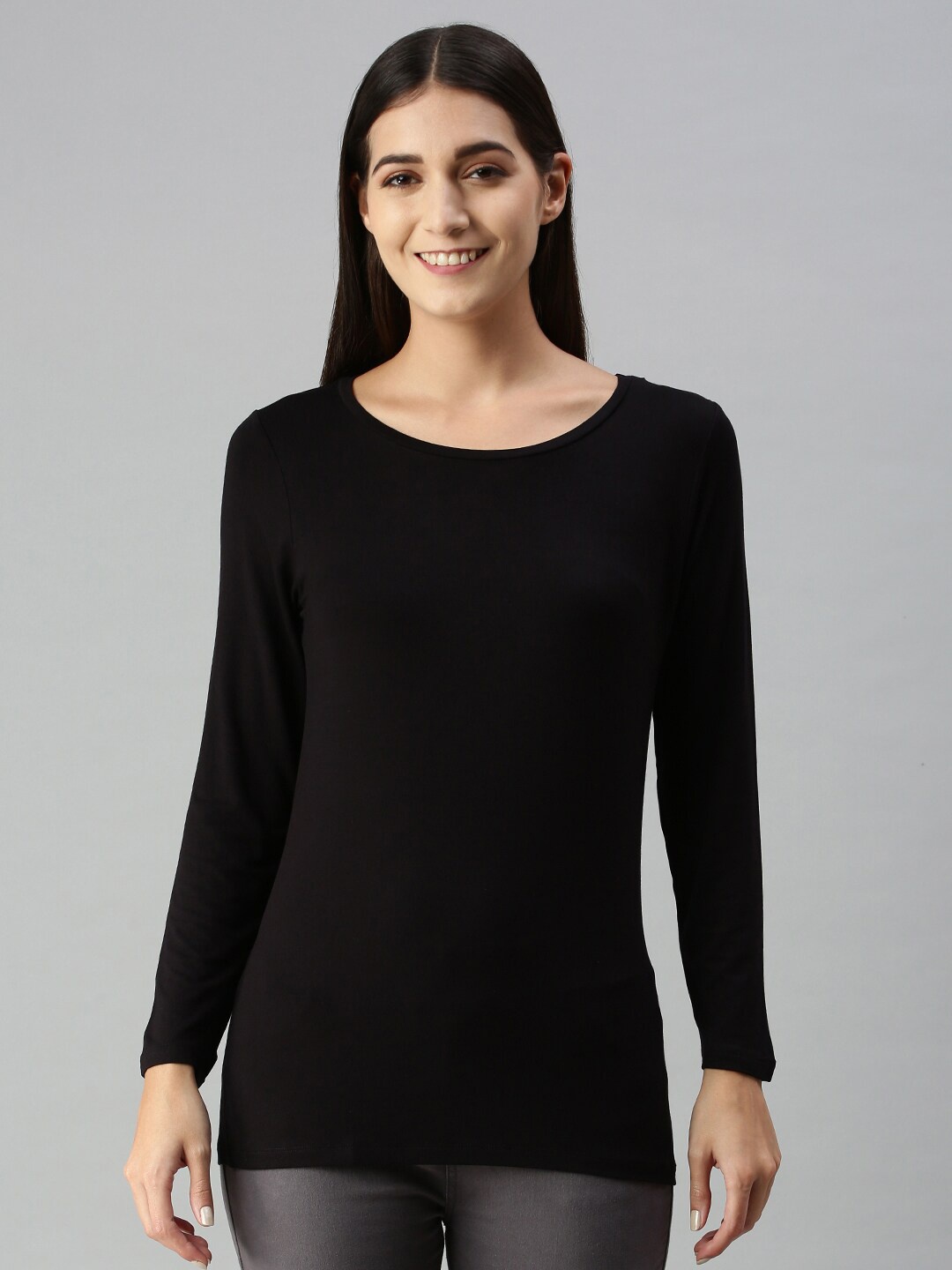

De Moza Women Black Loose T-shirt