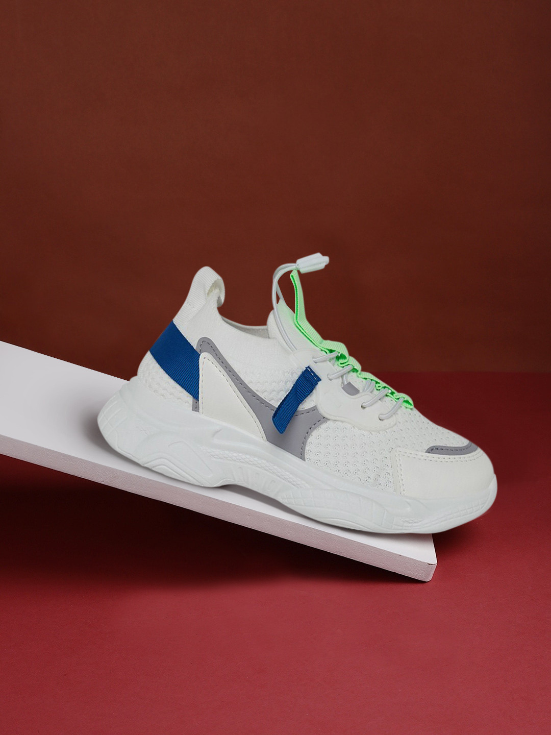 

Pantaloons Junior Boys White Textile Running Non-Marking Shoes