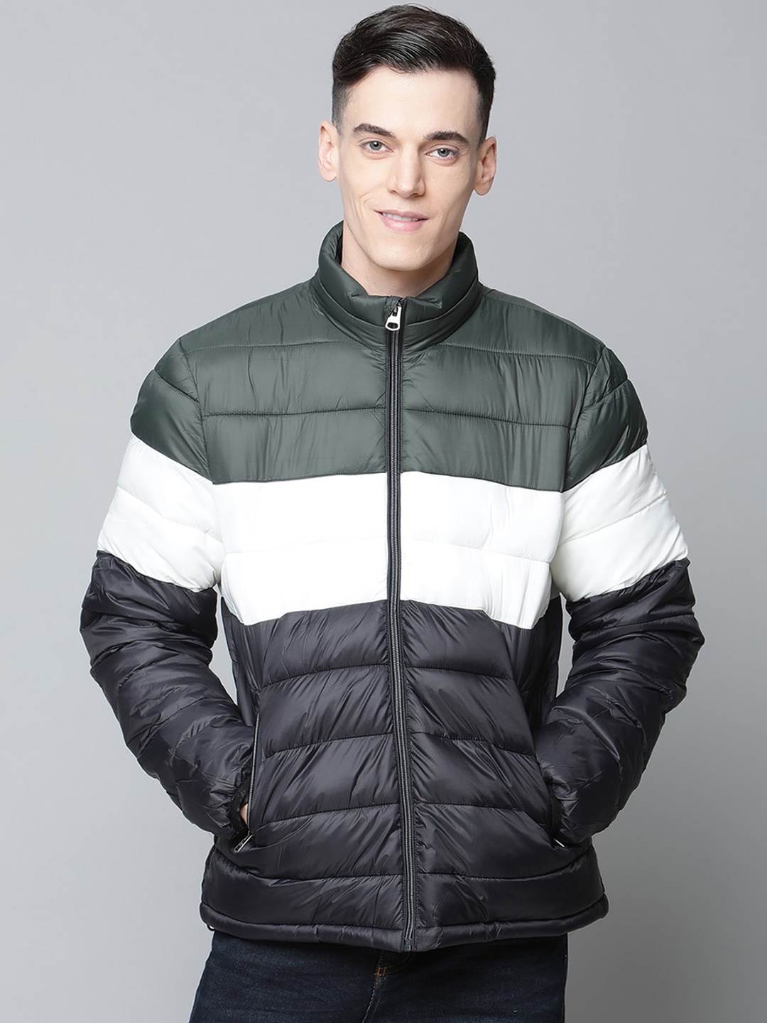 

LINDBERGH Men Black Colourblocked Lightweight Puffer Jacket