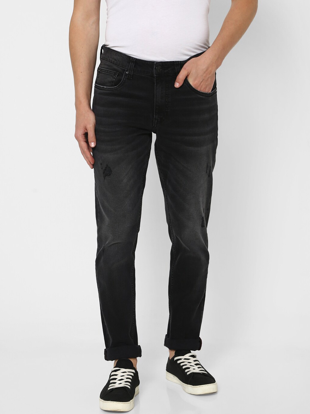 

Jack & Jones Men Black Low-Rise Jeans