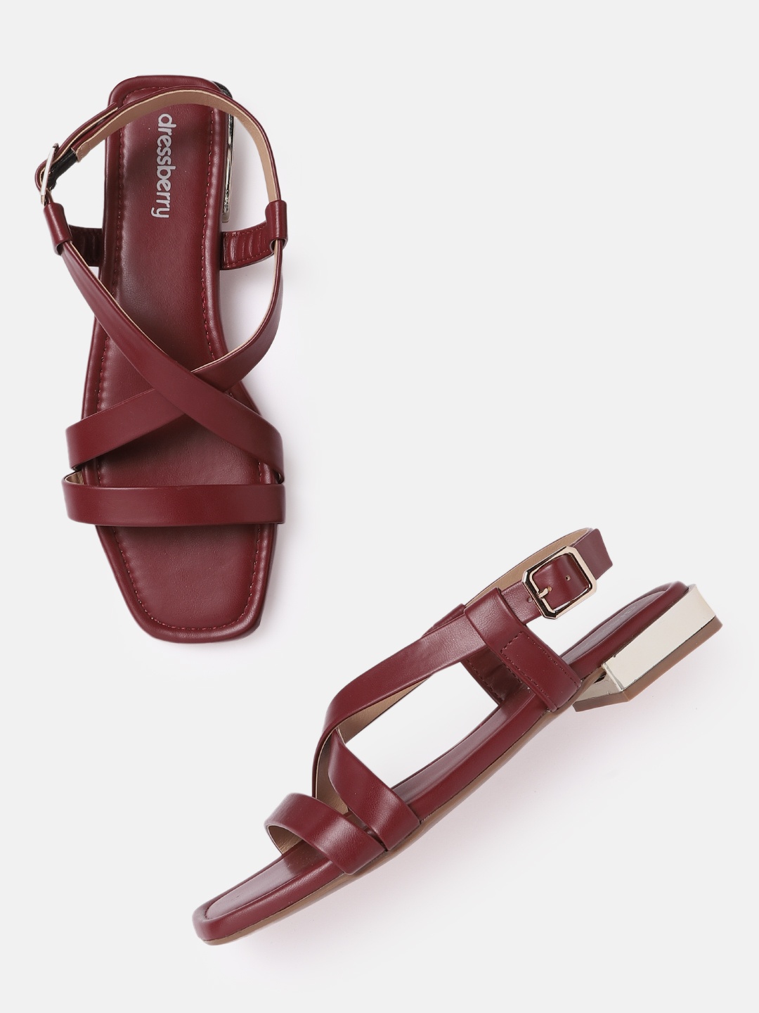 

DressBerry Women Maroon Open Toe Flats