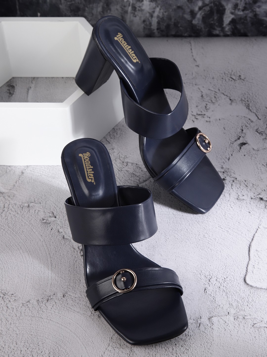 

Roadster Block Heel Sandals, Navy blue