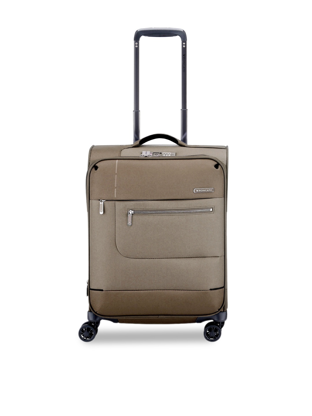 

RONCATO SIDETRACK Polyester Material Soft 21" Cabin Trolley, Brown