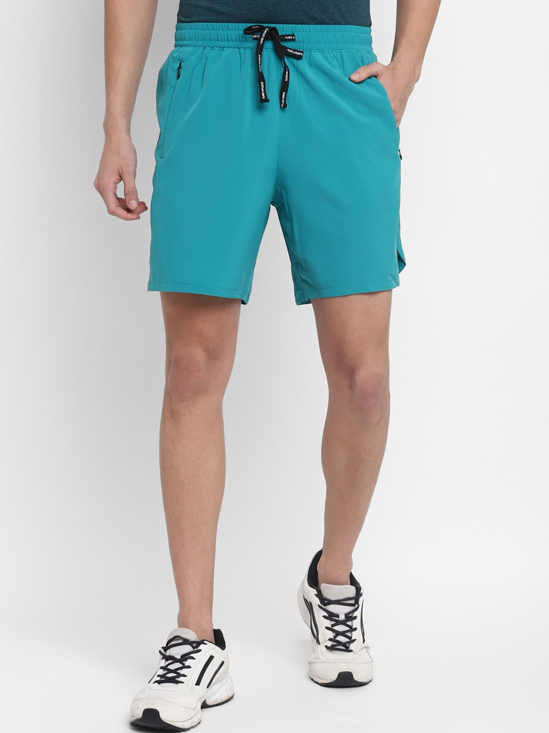 

FURO by Red Chief Men Teal Cotton Sports Shorts