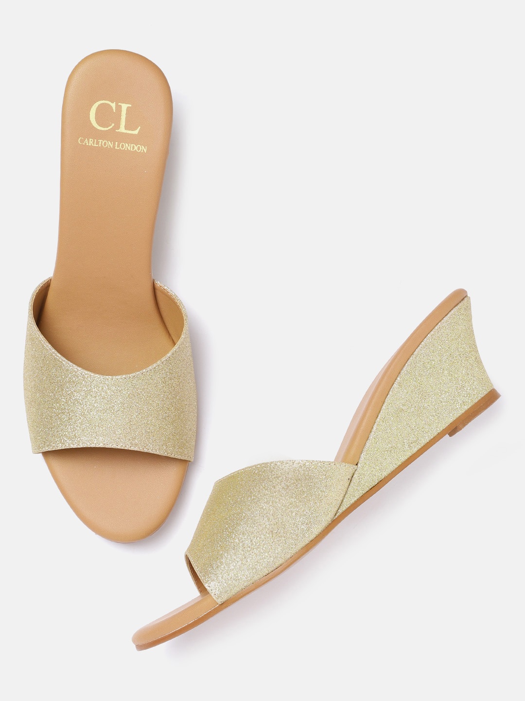 

Carlton London Gold-Toned Shimmer Wedges